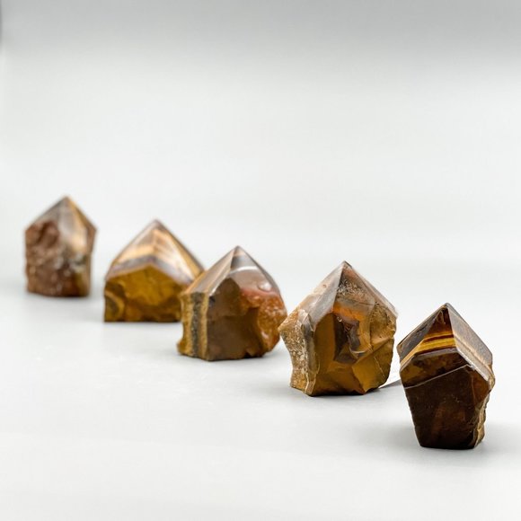 Tiger's Eye Crystal Rough Polished Point Energy Generator - LARGE (1 Per Order) - Picture 5 of 9